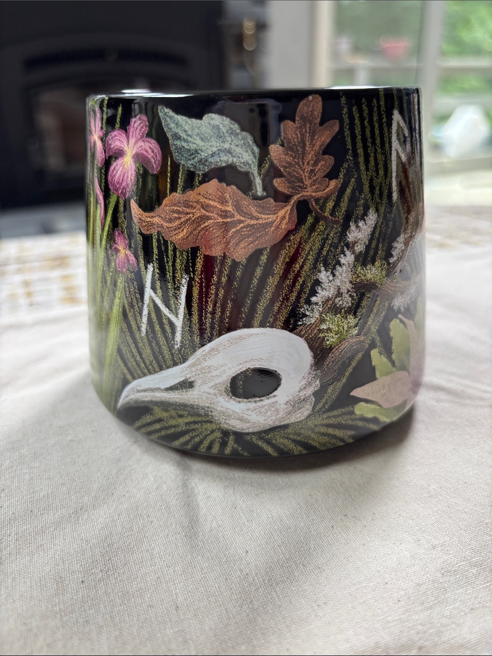 illumicrate The Halfway plant/pen pot gothic aesthetic bull and bird skull